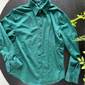 Brooks brothers green button up shirt